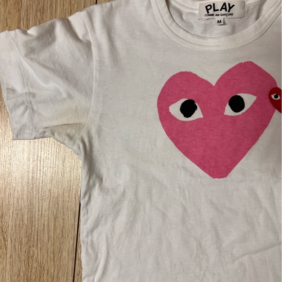 Comme Des Garsons Play Pink Heart Tee - Picture 5 of 9